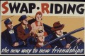 Carpool ad, 1940s: U.S. Office for Emergency Management, War Production Board
