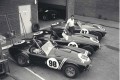 Carroll Shelby with 3 Cobra roadsters in 1963