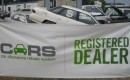 Cash for Clunkers banner with Mercury Sable, Albany, New York