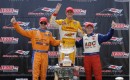 Charlie Kimball, Ryan Hunter-Reay, Mike Conway on the Toronto podium - IZOD Indycar Series LAT USA 
