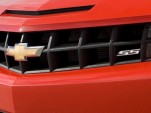 Chevrolet and SS logos on a 2010 Camaro grille