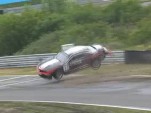 Chevrolet Camaro GT4 race car crashes in 2011 Dutch Supercar Challenge
