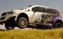 Chevrolet Sonic RS rally car on the set of Transformers 4 movie