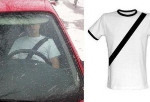 Fashion To Fool The Fuzz: Chinese T-Shirts Look Like Seatbelt Straps