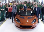 Chris Evans visits Lotus factory in Hethel