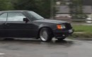 Chris Harris gets the AMG Hammer sideways in the wet
