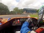 Chris Harris races Andy Green in a pair of Radical SR3s