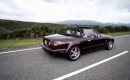 Chris Harris, sans disguise, driving an MX-5