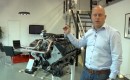 Christian Von Koenigsegg, with his company's 5.0-liter V-8 engine