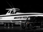 Cigarette Racing Huntress is a 42-foot boat whose design is inspired by the Mercedes-Benz G63 AMG