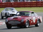 Classic Aston Martins at the Silverstone circuit