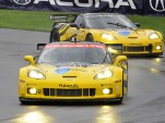 Corvette Racing's C6.R in the rain at MId-Ohio Sports Car Course Photo: Anne Proffit