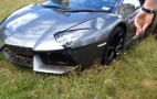 Lamborghini Aventador Crashes Through Fence, Ends Up On Farm