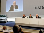 Daimler CEO Dieter Zetsche speaks at the press conference