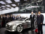 Daimler CEO Dieter Zetsche with the Mercedes-Benz Concept Style Coupe in China