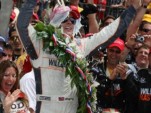 Dan Wheldon'sVictory Lane celebration at 2011 Indy 500 - Indianapolis MOtor Speedway photo  