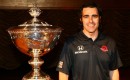 Dario Franchitti with the Astor Cup - courtesy INDYCAR