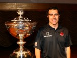 Dario Franchitti with the Astor Cup - courtesy INDYCAR