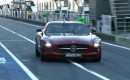 David Coulthard drives the 2013 Mercedes-Benz SLS AMG GT on track