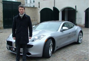 Denmark Crown Prince Frederik and Fisker Karma