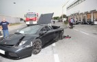 Lamborghini Crash Takes Out BMW Motorcycle Dealership