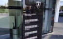 Display at Lamborghini’s factory showing solar power production
