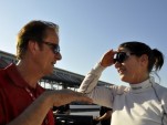 Driver coach Arie Luyendyk and Katherine Legge - Anne Proffit photo