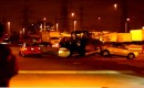 Driverless tractor ploughs into two cars