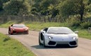 Dueling Lamborghini Aventador duo