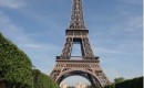 Eiffel Tower and green cars