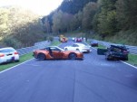 Eight cars, including the BMW M3 Ring Taxi, crash on the Nurburgring
