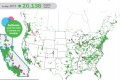 Electric-car charging station locations as of May 2013, combined data from Recargo and Xatori