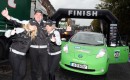 ESB ecars Nissan Leaf Cannonball team at the finish