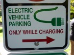 EV parking sign, Portland OR
