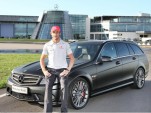 F1 Champ Jenson Button with Mercedes-Benz C-Class DR 520 Estate (Source: Mercedes)