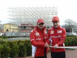 Felipe Massa and Fernando Alonso help inaugurate new sculpture