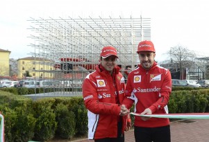 Felipe Massa and Fernando Alonso help inaugurate new sculpture