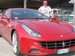 Fernando Alonso and his new Ferrari FF