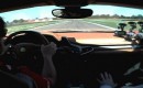 Fernando Alonso drives the Ferrari 458 Italia at Fiorano