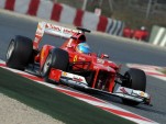 Fernando Alonso in the 2012 Ferrari F1 race car