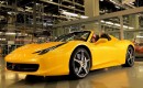 Fernando Alonso tests the Ferrari 458 Spider
