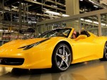 Fernando Alonso tests the Ferrari 458 Spider