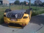 Ferrari F430 Spyder crashes in Belgium 