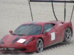 Ferrari 458 after crash at Ferrari Club Italia track day
