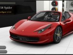 Ferrari 458 Italia Spider configurator