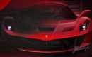 Ferrari F150 (Enzo replacement) rendering by Iacoski Design