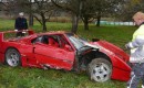 Ferrari F40 crashes in Germany