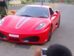 Ferrari F430 driven by a nine-year-old in India