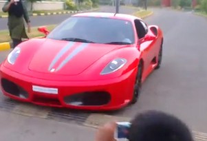 Ferrari F430 driven by a nine-year-old in India