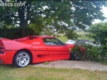 Ferrari F50 crashed by FBI agent in 2009--Image via WreckedExotics